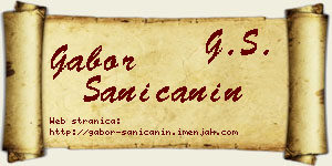 Gabor Saničanin vizit kartica